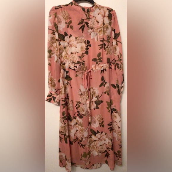NWT Julia Jordan Floral Print Long Sleeve Blouson Midi Dress size 8 - Picture 1 of 8